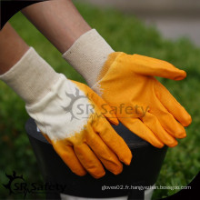 SRSAFETY gants de travail en nitrile et garniture jaune / gants de sécurité